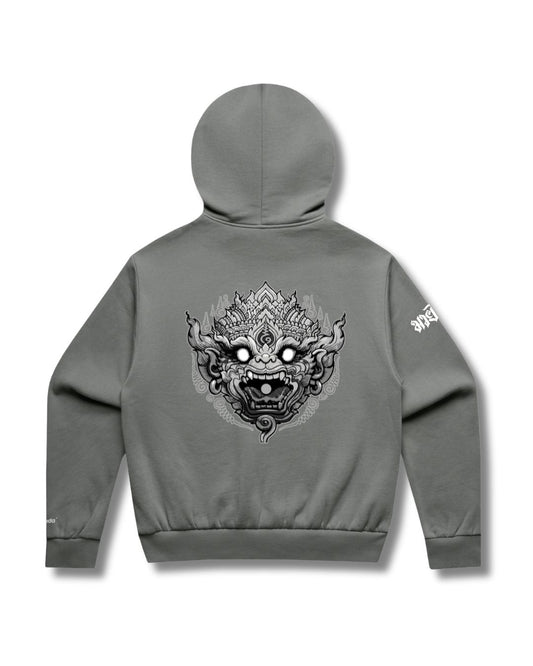 Rama1 Box Fit Hoodie – Greyscale Series